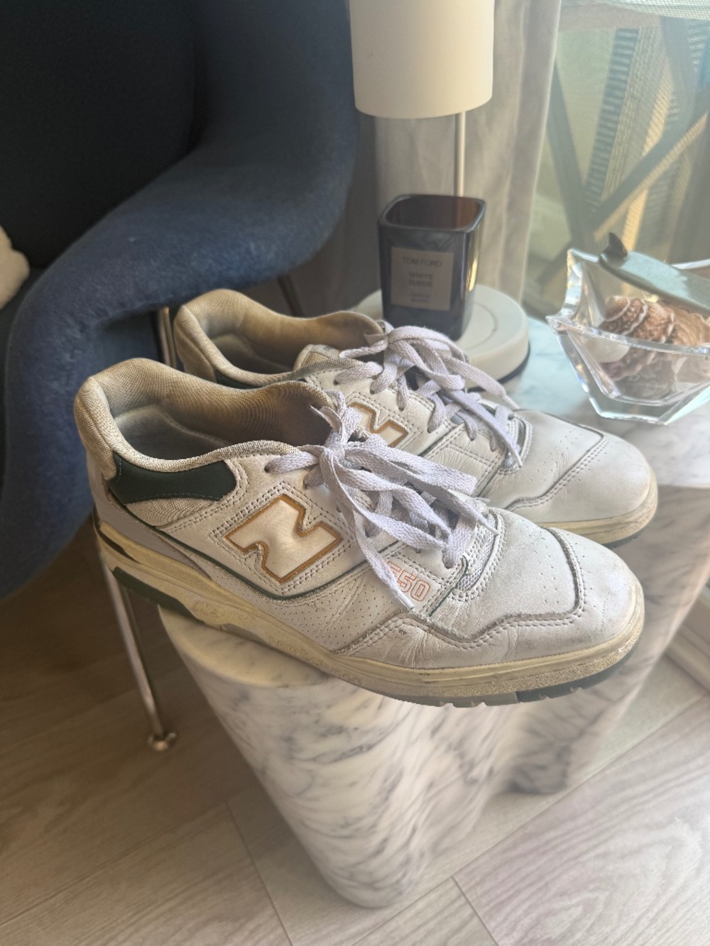 New Balance 550 White Green Gold Size 9.5